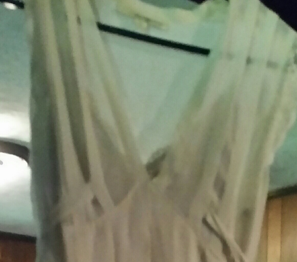 Sheer cream/off white dress